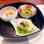 Ume No Hana - 菜の花豆腐・春の卯の花・烏賊と筍木の芽和え