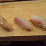 与五郎寿司 - 白身3種、黒鯛は美味しすぎる