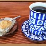 喫茶そらや - 玉ねぎのマフィン&エアロプレス（フレンチロースト）