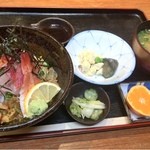 海鮮料理　魚盛 - 2013.2.5　　魚盛丼（海鮮丼）セット◎これだけセットで580円は神戸一！鉄人おススメ♪