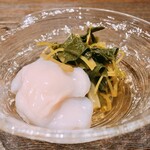 手打ちそば やっ古 - 花わさびとホタテ