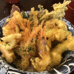 井ノ弥 - 加賀野菜と甘エビの天丼　1,500円