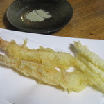そば善 - 『 えび天 』・・・「白魚の天ぷら」はｻｰﾋﾞｽ。