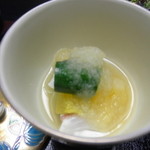 桜岡茶寮 - 蒸した鯛とグレープフルーツ