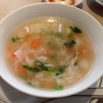 中国飯店 富麗華 - 白身魚とトマトのとろみスープ 