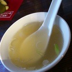 ほうきぼし+ - 「汁なし」に付属の塩スープは魚介の出汁！