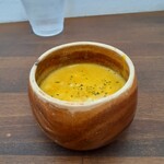 SoLana cafe - かぼちゃのスープは熱々