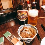 蔵八 - 瓶ビールとお通し