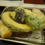 天ぷら食堂ゑびすや - 昼定食の天ぷら６種　　（2013/02）