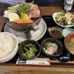大阪産料理 空 - なにわ黒牛陶板焼き定食