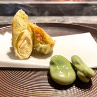 宗胡 - 前菜 巻湯葉磯部揚 天豆