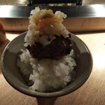 挽肉と米 - 鬼おろし&ポン酢で食べるの大好き。