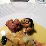 フランス料理グルメ - ムールも白子も、別々の調理法です。