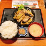 上州屋 - 豚バラなすしょうが炒め定食