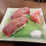 えいこ鮮魚店 - 石垣牛の炙り寿司