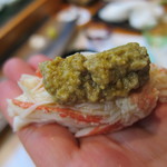 寿司栄 - 毛蟹みそたっぷり