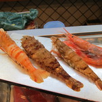 寿司栄 - 金沢沖深の4大海老　鬼海老　獅子海老　ガス海老　南蛮海老