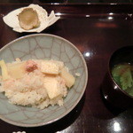 日本料理 晴山 - たらこと筍の焚き込み御飯