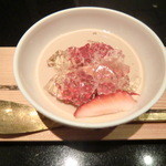 日本料理 晴山 - 沖縄の砂糖のプリンにとちおとめ