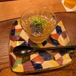 虎白 - スッポンの煮凝り　胡麻豆腐　キャビア