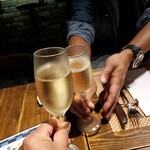 海鮮 イタリアンバル ルチアーノ - 乾杯～❤️