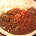 26号くるりんカレー - エビカレーのアップ