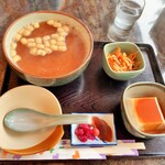 松本屋 - 茶粥定食。1100円