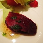 グラン シャン - ラビオリ②ビーツのコンフィと雲丹