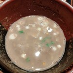 中華蕎麦 とみ田 - ほっこりスープ割り、最近葱の量が増えたような…