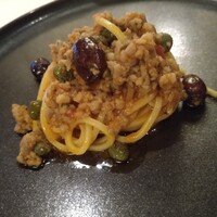イル・テアトロ - キタッラ スパイシーなイタリアのソーセージ  “ンドゥイヤ”と蕗の薹のソース 
                      