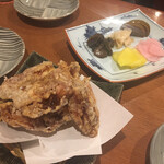 東京酒BAL 塩梅 - 唐揚げ、京漬物