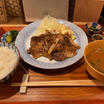 dancyu食堂 - 生姜焼き定食（1480円）