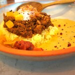 ケニックカレー - ２種がけ・温泉玉子＝1,400円