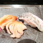 鮨庵さいとう - 赤貝、太刀魚炙り