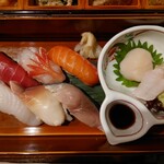 日本料理 まるやまかわなか - １重目を上からパチリ