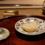 Muromachi Wakuden - 2022.5 茹で立て大原野産白子筍をそのまま酢橘と塩で