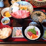Sagami - 宮崎牛すきと刺身和膳　1,890円