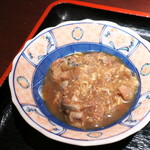 四季食菜　安田 - イワシの漬けとろ。半生の塩辛みたいな印象で、思わず日本酒が欲しくなる♪