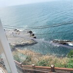 江の島パンケーキ - テラス席から見える景色