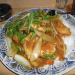 老広東 - 加里鶏片飯（鶏肉のうま煮カレー味かけご飯）（２００９年６月）