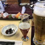 ビューホテル壱岐 - ビールはモルツ、食前酒は梅酒