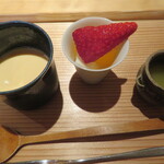 祇園 又吉 - こちらはコースに含まれるデザート　プリン絶品です！