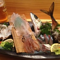 中洲鷹勝 本店 - お刺身の盛り合わせ
