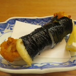 割烹 市川 - 雲丹とろろ磯辺揚げ