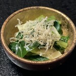 山ばな平八茶屋 - 湯葉と山葵菜のお浸し
