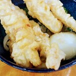 讃州手打ちうどん 我龍 - 親子天ぶっかけ