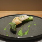 フィエルテ - 伊産 グリーンアスパラ/三陸産 帆立