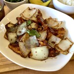 itoshimashokudoubaikinguandokafehomori - 【とりみそ定食 780円】メインのとりみそ