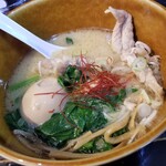 塩そば専門店 桑ばら - せせりの鶏白湯つけそば