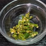 塩そば専門店 桑ばら - 青唐辛子トッピング少なめ注文